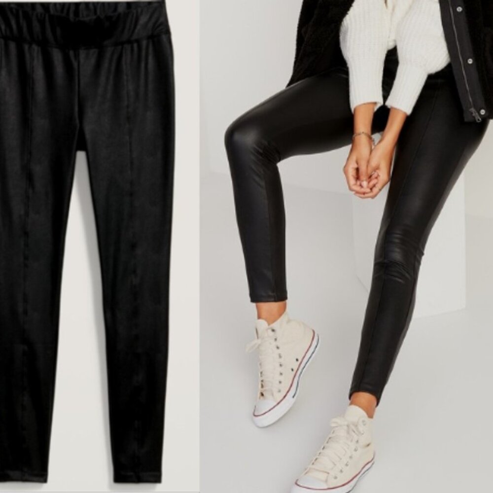Old Navy STEVIE Pleather Stretch Leggings Pants ~ Ladies Size Sml